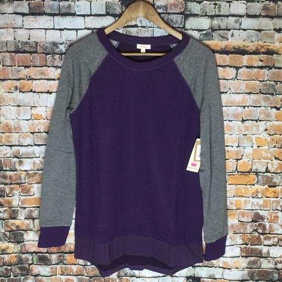 Pink Lotus Tops - (NWT)  Pink Lotus Long Sleeve Soft Raglan Top